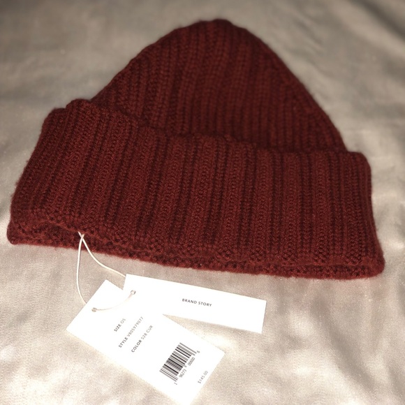 Vince Shaker Stitch Knit Beanie 90% Wool & 10% Cashmere Color 528 CUR OS NWT - Picture 2 of 15